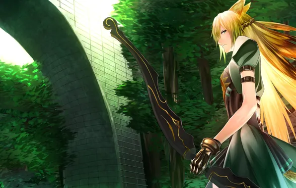 Аниме, лук, арт, Bow, Archery, Fate/Grand Order, Red Archer