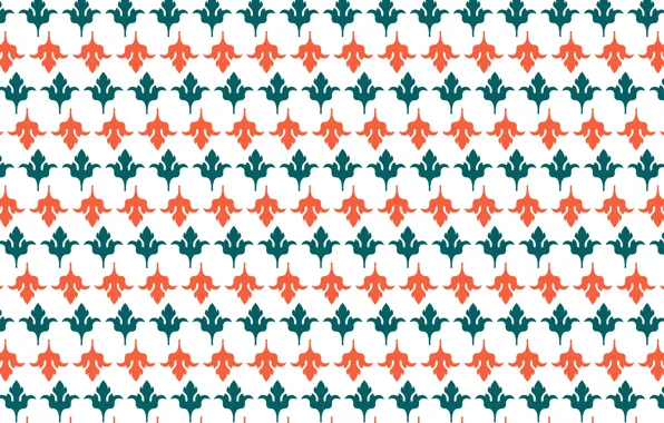 Белый, листья, фон, узор, background, pattern, Leaves
