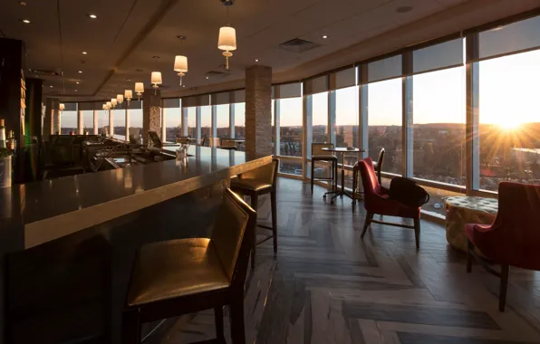 Интерьер, клуб, бар, club, зона отдыха, Crowne Plaza, Saddle Brook, Bar and Lounge zone