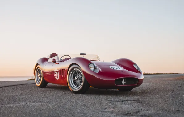 Maserati, 1957, ретро автомобили, единственный экземпляр, retro cars, Maserati 200SI, the only instance, Fantuzzi