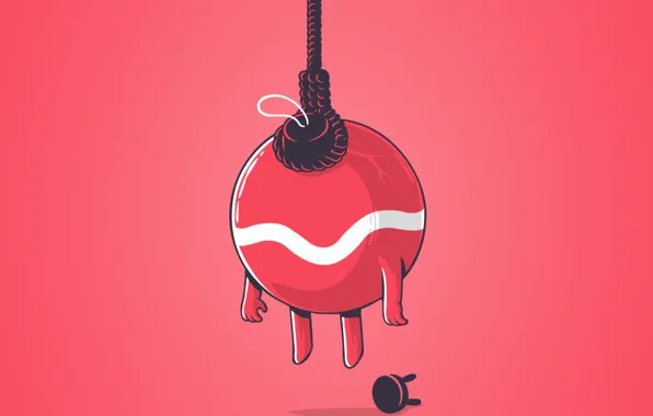 Новый год, шар, минимализм, веревка, стул, new year, minimalism, chair