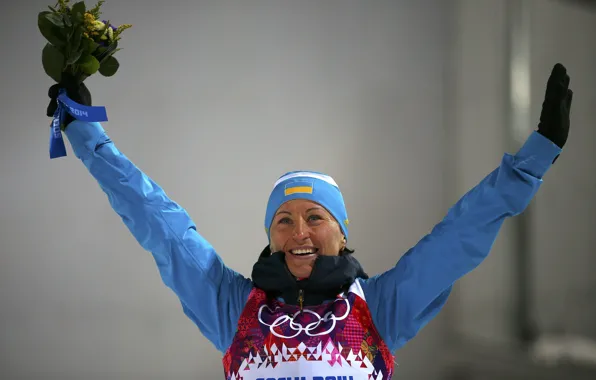 Картинка Украина, Биатлон, Сочи 2014, XXII Зимние Олимпийские Игры, Вита Семеренко