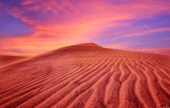 Картинка песок, природа, рассвет, пустыня