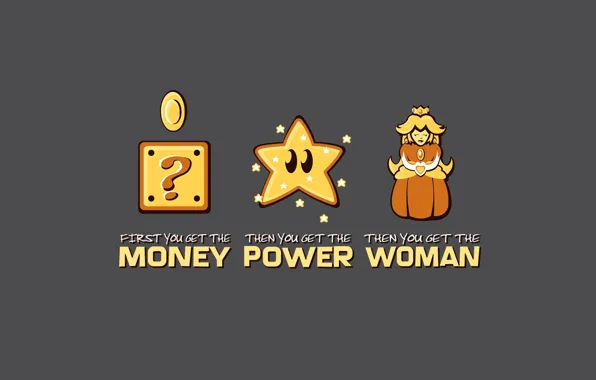 Женщины, сила, деньги, марио, супер