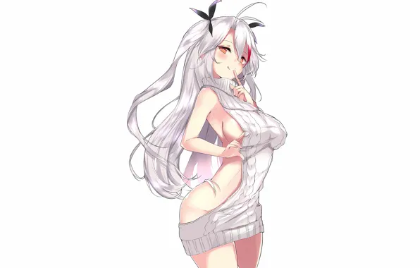 Girl, sexy, cleavage, long hair, dress, boobs, anime, beautiful