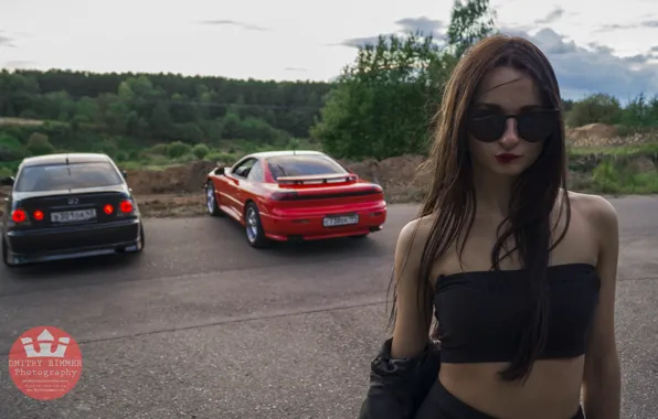 Car, lexus, girl, sony, night, moscow, low, smotra
