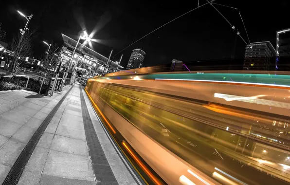 Ночь, город, улица