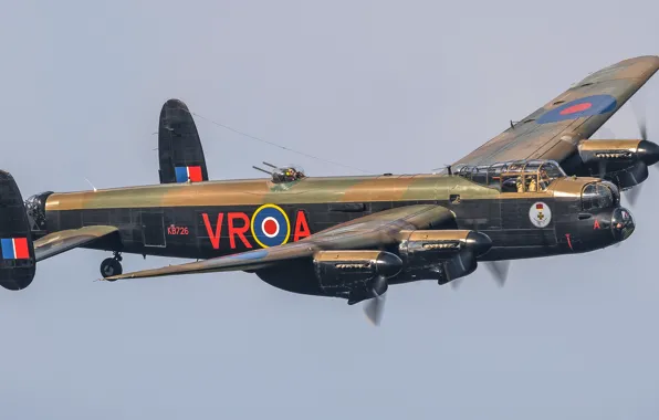 Картинка бомбардировщик, четырёхмоторный, тяжёлый, Lancaster