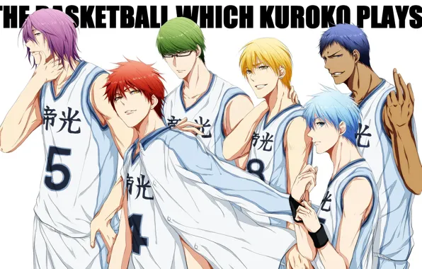 Спорт, аниме, арт, команда, парни, Баскетбол Куроко, Kuroko no Baske