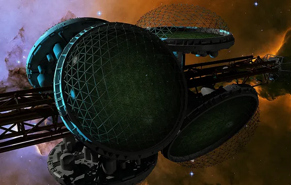 Stars, spaceship, biospheres