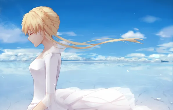 Небо, девушка, аниме, арт, Aldnoah Zero, Аселлум