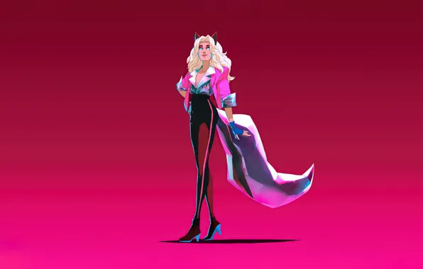 League of Legends, Ahri, Лига Легенд, Ари, девятихвостая лиса, одинокая фигура, KDA, КДА