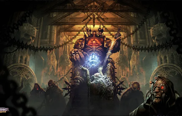 Картинка Abaddon, Warhammer 40K, Абаддон, Black Legion, Battlefleet Gothic: Armada, Чёрный Легион