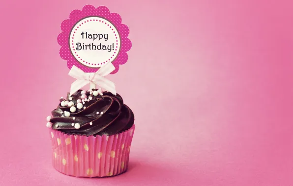 День рождения, cupcake, кекс, Happy, Birthday