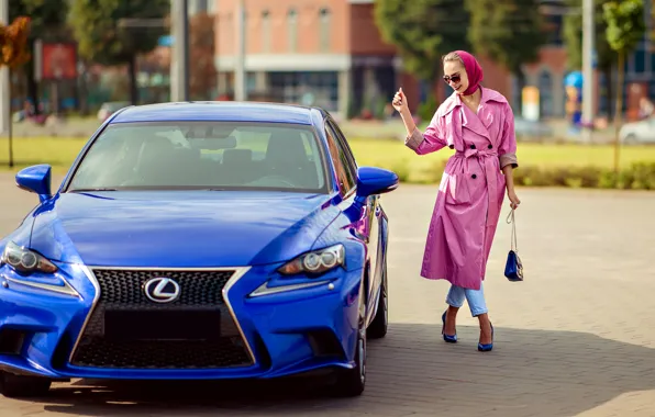 Авто, поза, улыбка, стиль, фото, Lexus, туфли, красотка