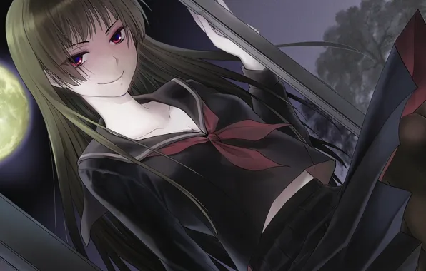 Взгляд, девушка, форма, школьница, kanoe yuuko, tasogare otome x amnesia, сумеречная дева и амнезия.