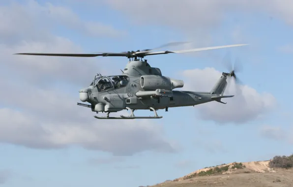 Облака, вертолёт, лопасти, viper-hr, AH-1