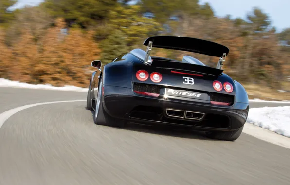 Картинка Bugatti, Veyron, perfect, hypercar, rear wing, Bugatti Veyron 16.4 Grand Sport Vitesse Roadster