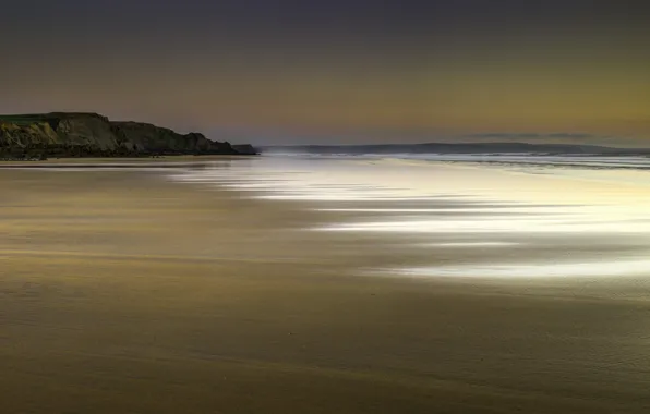 Пляж, Англия, Корнуолл, Буде, Sandymouth Bay Beach