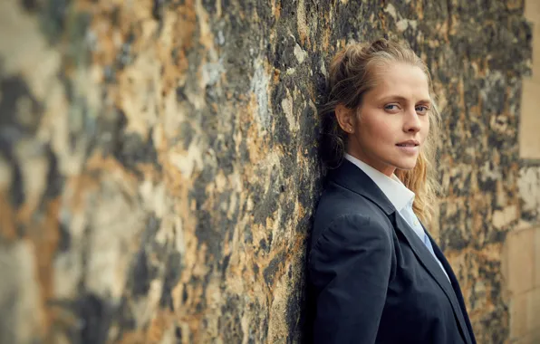Взгляд, девушка, поза, стена, актриса, hair, Teresa Palmer, Тереза Палмер