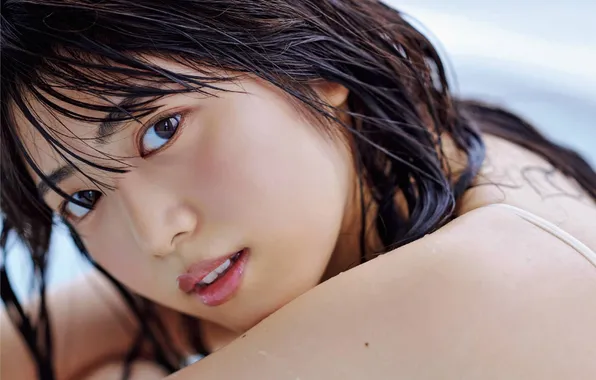 Beautiful, Asian, Model, Beach, Water, Smile, Woman, Ocean