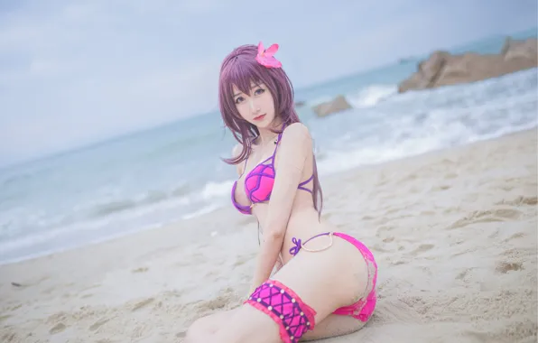 Cute, asian beauty, bra and panties, cute asian girl
