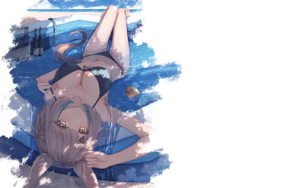Girl, hot, sexy, beach, fox, boobs, anime, pretty