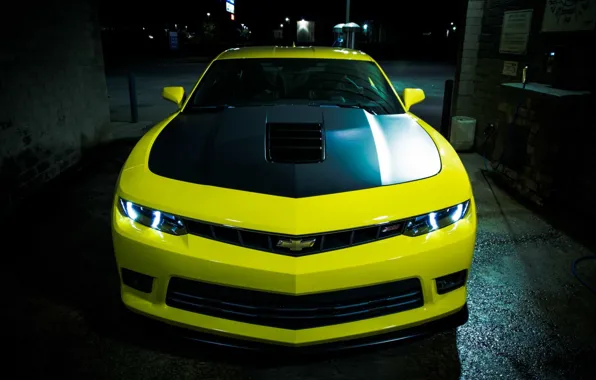 Картинка Chevrolet, Camaro, Yellow, '2014