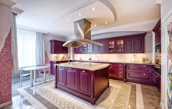 Мебель, вилла, окно, кухня, роскошь, Design, luxury, гарнитур
