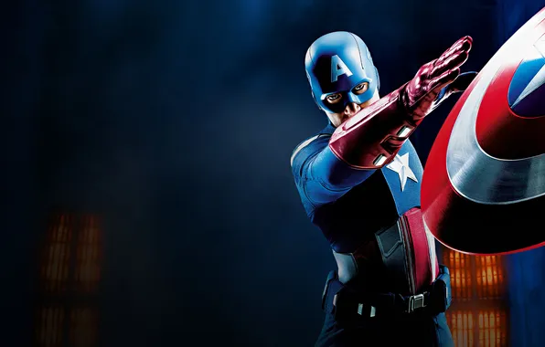 Фон, костюм, щит, постер, комикс, Captain America, Крис Эванс, MARVEL