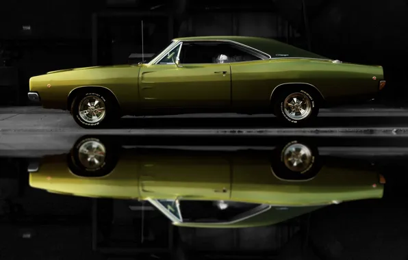 Отражение, Додж, 1969, Dodge, диски, Charger, Muscle Car