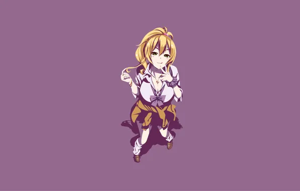 Anime, pretty, blonde, manga, japanese, bishojo, seifuku, by noerulb