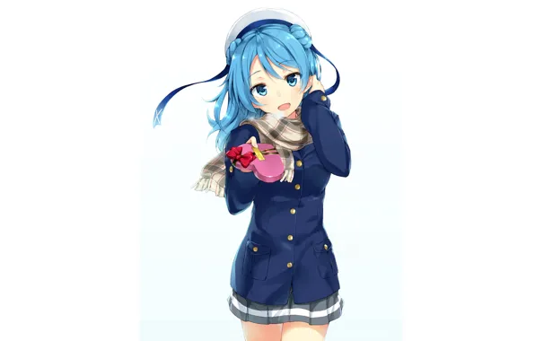 Girl, long hair, anime, beautiful, pretty, attractive, handsome, blue hair