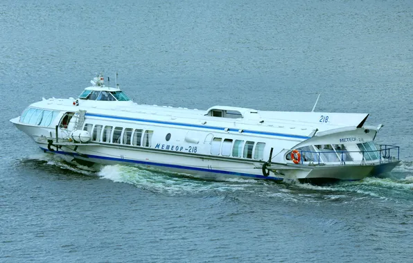 Теплоход, Метеор, на подводных крыльях