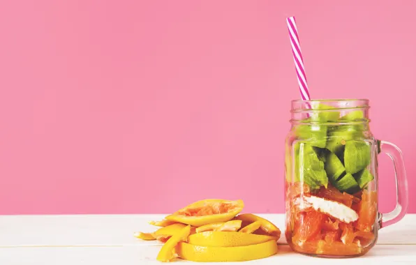 Напиток, фрукты, fresh, фреш, fruits, Close-up
