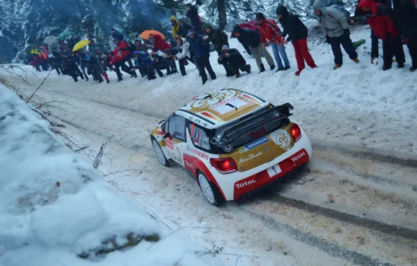 Rally, wrc, citroen, snow, 2013, Monte-Carlo, ds3
