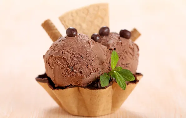 Мороженое, стаканчик, десерт, сладкое, шоколадное, трубочки, глазурь