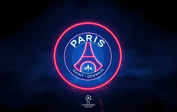 Картинка лого, футбольный клуб, UEFA Champions League, Paris Saint-Germain, Пари Сен-Жермен, Лига чемпионов УЕФА