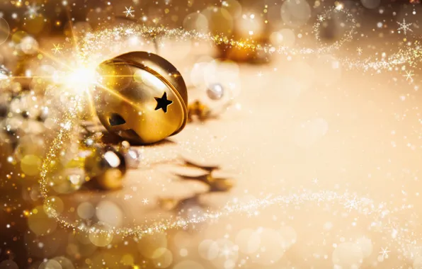 Картинка звезды, украшения, lights, огни, шары, новый год, new year, balls