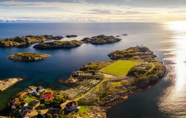 Картинка футбол, Норвегия, стадион, Henningsvær Idrettslag Stadion