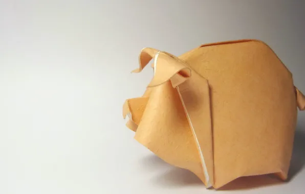 Картинка фон, Origami, Piggy