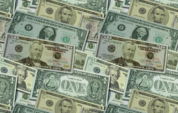 Картинка зелень, фон, деньги, США, доллары, текстуры, валюта, баксы