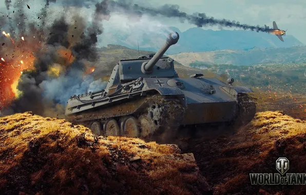 Картинка Германия, танк, танки, Germany, WoT, Мир танков, Panther, tank