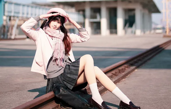 Beautiful, Asian, Model, Woman, Summer, Track, Cute, Pretty