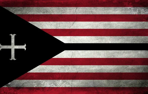 Red, white, black, grunge, flag
