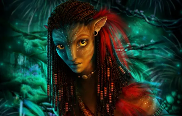 Девушка, арт, Аватар, avatar, neytiri, alenaekaterinburg