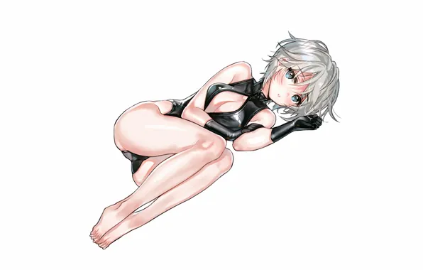 Girl, sexy, ass, Anastasia, cleavage, boobs, anime, blue eyes