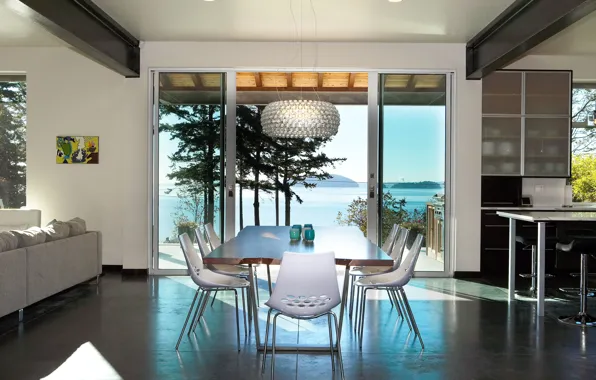 Дизайн, дом, стиль, вилла, интерьер, коттедж, жилая комната, aluminum window frames and glass
