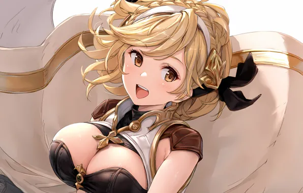 Girl, sexy, cleavage, boobs, anime, beautiful, short hair, pretty