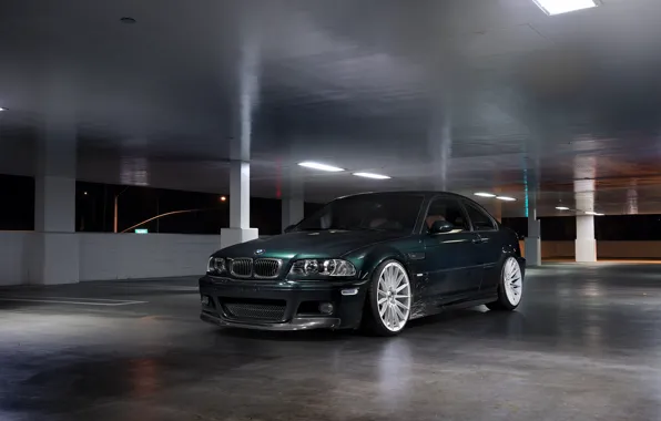 Картинка BMW, Shadow, E46, M3, Dark green